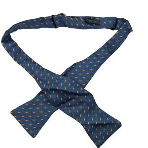 Robert Talbott Purple Silk Bow‎ Tie Mens Gold Green Pattern Neckwear